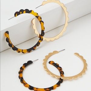 AE 2-Pack Scalloped Hoops
